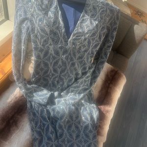 Blue sparkling dress